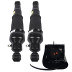 2Pcs Air Shock Absorber + 1Pc Compressor Pump Rear For Infiniti QX56 2007-2010