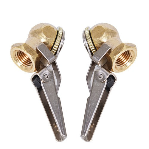 2pcs Closed Brass Lock On Tire Inflator Locking Air Chuck Hose 1/4" Npt