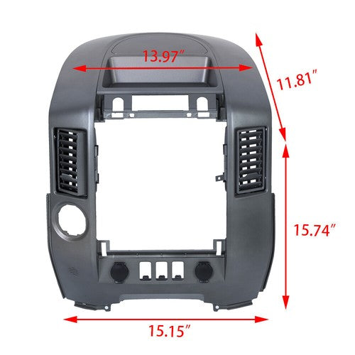 Instrument Panel Lid Dash Radio Bezel ABS for 04 05 06 Nissan Titan Armada