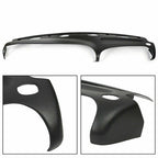 Black Dash Bezel Cover Overlay with Vents for Dodge Ram Pickup 1998 to 2001