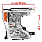 Clear Lens Halogen Headlight Headlamp For Ford F250 F350 F450 2020-2022 RH Side