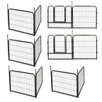 12 Panels 24x24 inch Dog Playpen Crate Fence Pet PlayPen Exercise Cage