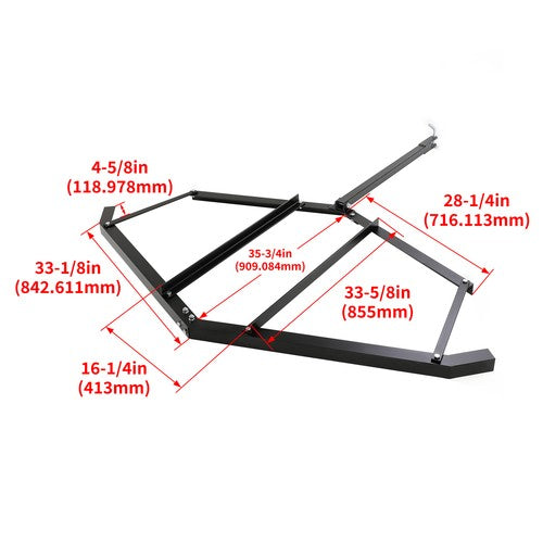 Tow Behind Drag Harrow For ATV UTV And Garden Lawn Tractor 72 Inch Width