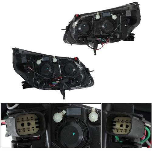 Projector Headlights Halogen Black Housing For Chevy Malibu 2013-2016 Left&Right