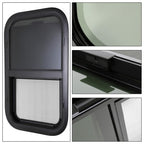 2PCS Universal 16" x 25" Horizontal Slider RV Window For Cargo Trailer W/ Screen