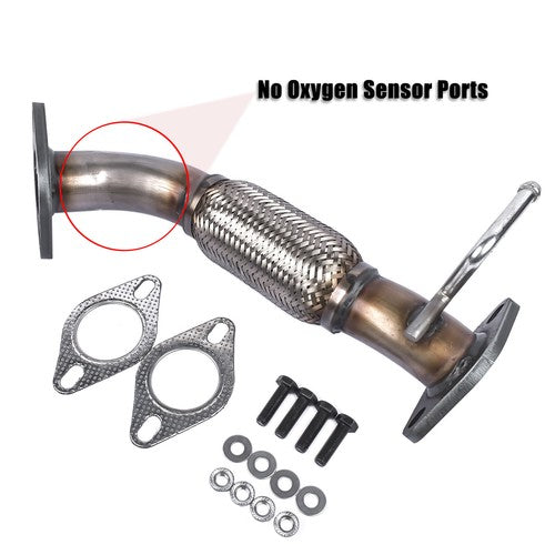 Exhaust Front Flex Pipe for 2011-15 Optima Sonata HYBRID W/o Oxygen Sensor Ports