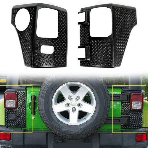 Rear Corner Guards Body Armor Kit Tail Light Cover for Jeep Wrangler JK 07 18