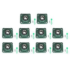 10PCS UCF205-16 Pillow Block Flange Bearing 1" Bore 4 Bolt Solid Base