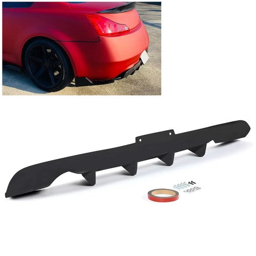 Rear Lower Bumper JDM Style Diffuser Lip for Infiniti G35 03 07 2DR Coupe Black