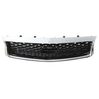 For 2018-2023 Infiniti Q50 Chrome Bezel Front Bumper Black Grille W/sensor holes