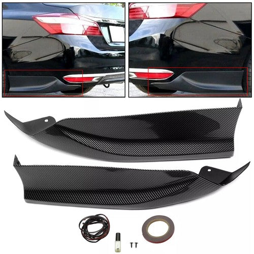 Rear Bumper Lip Splitter Spoiler For 2016-2017 Accord Sedan 4dr Carbon Style