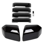 Gloss Black Top Half Mirror Door Handle Covers for 2015-2020 Ford F150 F-150