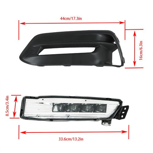 Driver+Passenger Side For Honda Accord 18-19 1.5L 2.0L LED Fog Lamps Assembly
