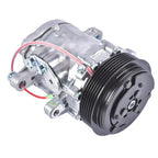AC Compressor with 6-Groove Pulley for Sanden SD7 Style Serpentine Belt HC5005BK