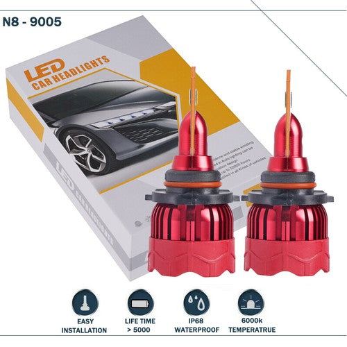 9005 LED Car Headlights Fog Lights Hi/Low Beam Bulbs Set 6000K 55W 16000LM