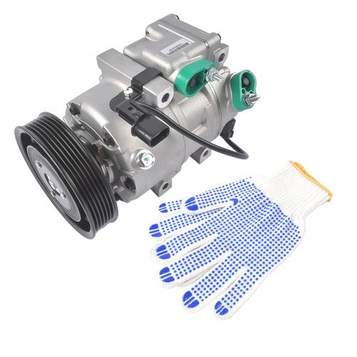New A/C Compressor for Hyundai Genesis 3.8 2009-2014 V6 3.8L w/ 6-Groove Pulley