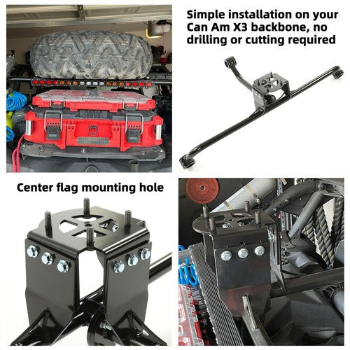 For Can-Am Maverick X3 Turbo Max R Ds Spare Tire Carrier Mount Rack 2017-2023