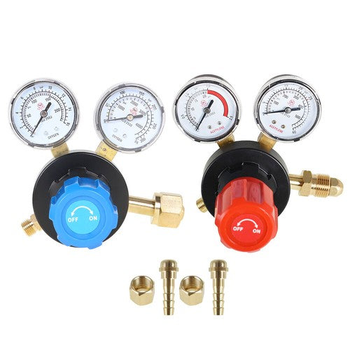 Oxygen & Acetylene Regulators CGA540 and CGA200 Compatible W/V-Style Welding Gas