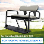 Rear Back Seat Kit Flip Folding for Yamaha G14 G16 G19 G22 Golf Cart Gray