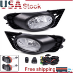 Clear Lens Fog Lights W/Bulb Switch Wiring for 2009 2010 2011 for Honda Civic