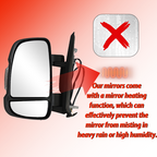 Door Mirror W/Temperature Sensor LH for 2014-2023 for Ram ProMaster 1500 2500