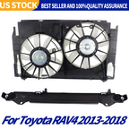 NEW Radiator Cooling Fan Assembly with Shroud for Toyota RAV4 2013-2019 L4 2.5L