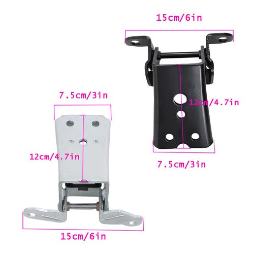 Suit For Ford&Mercury 78-97 Front Door Hinge Upper Lower Left & Right Side 4PCS