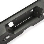 Black Steel Rear Bumper with LED Lights for 2015-2019 GMC Sierra 2500HD 3500HD