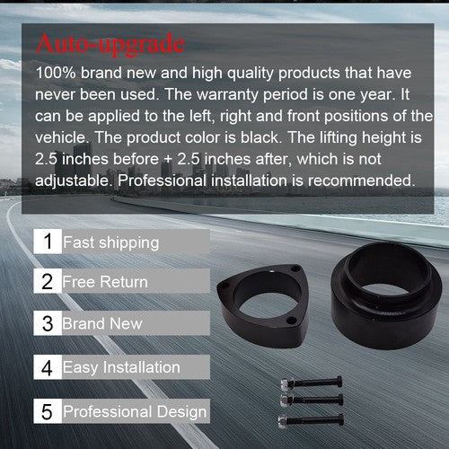 2.5" Front + 2.5" Rear Lift Kit Black For Nissan Pathfinder Infiniti QX4 96-04
