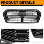Glossy Black Front Upper Grille Mesh Fit For 2019 2020 2021 2022 Subaru Ascent