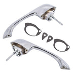 2x Chrome Exterior Door Handles Fits for Chevy Camaro Pontiac Firebird 1967-1969