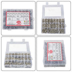550Pack 304 Stainless steel wood screws kits countersunk #4 #6 #8 #10 #12 W/Box