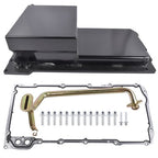 Rear Engine Oil Pan w/ Gasket For GM LS LS1 LS2 LS3 LS6 7 Quarts Black Aluminum