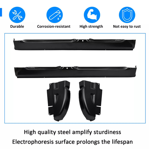 Rocker Panels & Cab Corners 4PCS for 02-08 for Dodge Ram Quad Cab OE Style