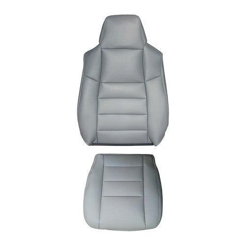 Driver Bottom Top Perf Leather Seat Covers Gray for Ford F250 2002 2007