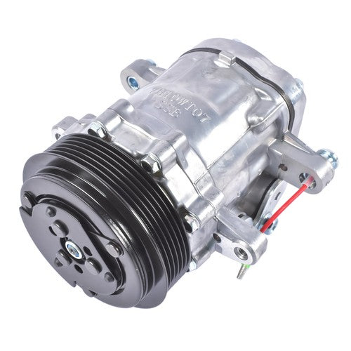 AC Compressor with 6-Groove Pulley for Sanden SD7 Style Serpentine Belt HC5005BK