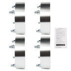 4X Wheel Spacers 4x156 2" 131mm M12x1.5 Silver For Polaris Ranger RZR 2013+