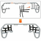 Pair of Nerf Bars Silver bar Black nets Aluminum For Honda TRX 250EX 250X 01-24
