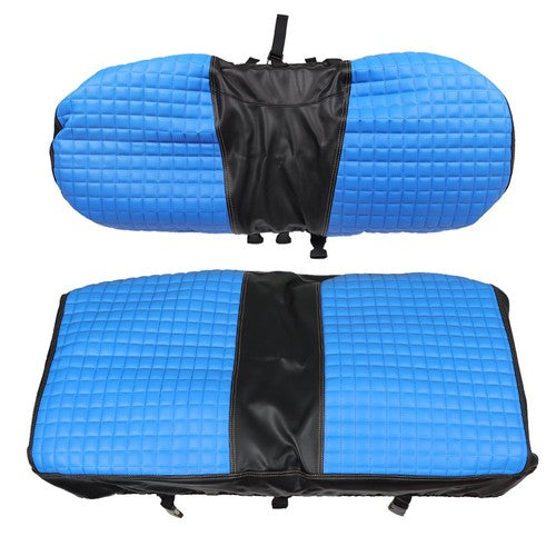 2PS Front Seat Cover Blk Diamond Stitching For EZGO Medalist TXT 1994 95 96-2013