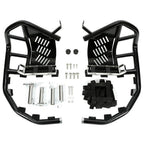 Nerf Bars for Kawasaki KFX 700 Pro Peg Heel Guards Steel Side Step Bar BLK