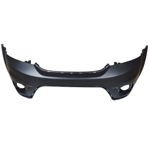 Front Bumper Cover Fit For 2011-2018 Dodge Journey with Fog Lamp Holes Black