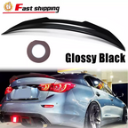 PSM Style Rear Trunk Spoiler Wing Gloss Black for 2014-2024 for Infiniti Q50