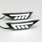 Black LED Front Bumper Side Marker Light Turn Signal For 2016-2021 Honda Civic