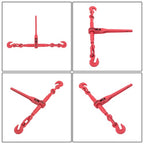 Chain and Bundle Kit Steel Red 3/8in-1/2in×10ft G80 Width 24-31in Steel 9215lbs