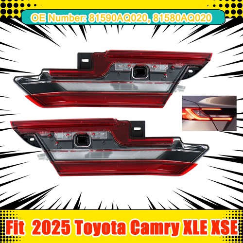 LED Tail Light Lamp Inner for 2025 for Toyota Camry XLE XSE Pair LH RH