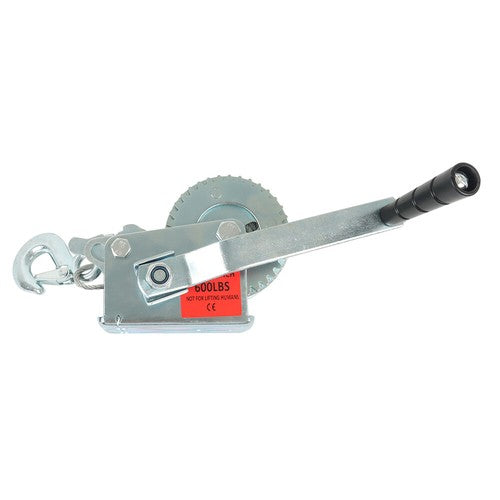 600 lbs Steel Cable Hand Winch Crank Gear Winch Atv Boat Trailer Heavy Duty