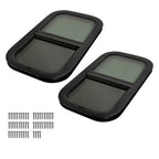 2 Pack 12 x 22 x 1-1-2 Wall Vertical Sliding RV Window Cargo Trailer With Trim Kit