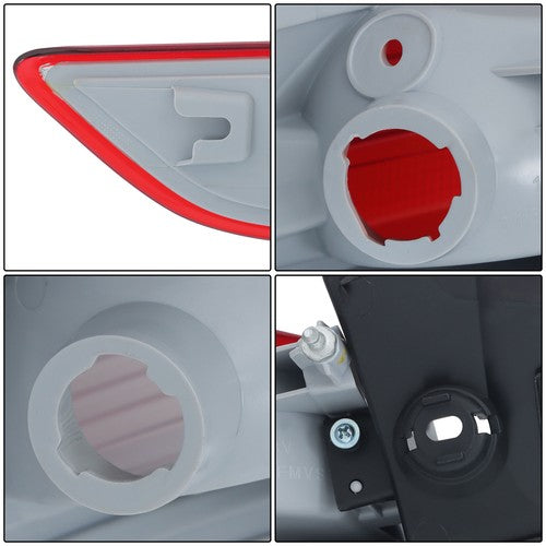 For Ford Escape 2013 2014-2016 Left+Right Side Rear Tail Light Brake Lamp Chrome