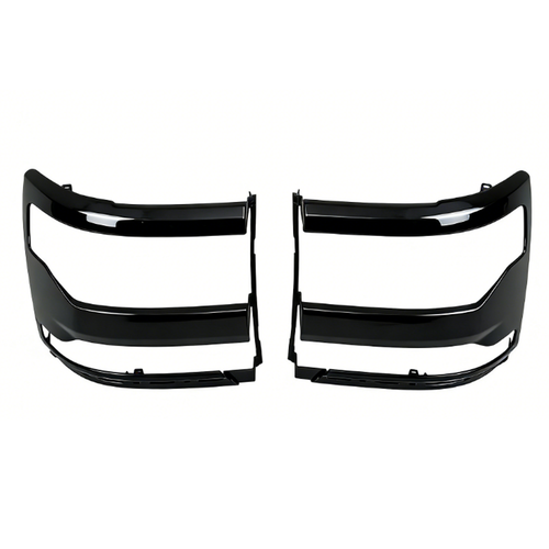Headlight Trim Bezel Cover for Chevy Silverado 1500 2016-2018 Black Pair