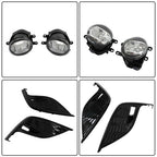 For 2021-2023 Toyota Camry SE XSE Fog Lights Switch Wire Bezel Clear Black LED